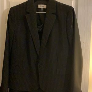 Black pinstriped LeSuit skirt suit